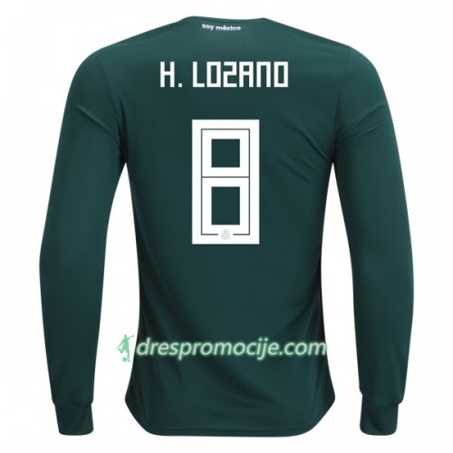 Meksiko Dres H.Lozano 8 Domaći Svjetsko prvenstvo 2018 Dugim Rukavima Meksiko Dres H.Lozano 8 Domaći Svjetsko prvenstvo 2018 Dugim Rukavima